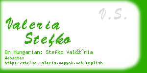 valeria stefko business card